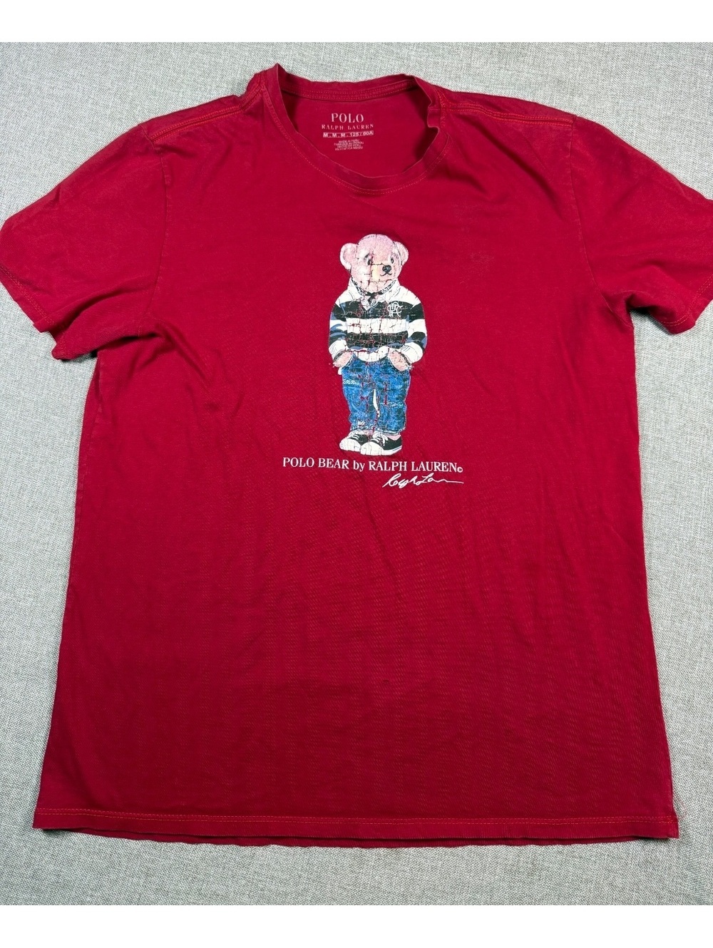Polo Ralph Lauren Red Polo Bear Graphic T-Shirt Medium